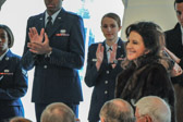 General Schwartz recognized Nicole Goc, whose husband was killed in a plane crash years ago, noting that her attendance was symbolic of who this center hopes to serve.