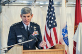 "For many of us, this dedication is a bittersweet event"    "This center is emblematic of our genuine gratitude to the families of our fallen service members. In an ideal world -- one that is universally committed to resolving disputes in a peaceful manner -- a Center for the Families of the Fallen perhaps would not be necessary," Gen. Norton Schwartz added. "But alas, it is, as all here know very well."