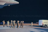 Final Steps Mortuary vehicle driver starts engine, and Security Forces vehicle moves into escort position in front Transfer vehicle begins to pull away<br />Dignified transfer officer orders final “Present, Arms” and “Order, Arms” (slow salute) as vehicle departs