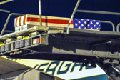 The transfer case containing the believed to be remains of Marine Lance Corporal Ross S. Carver of Rocky Point, N.C. is placed at the end of the loader ramp upon arrival at Dover Air Force Base, DE