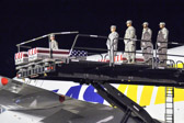 A solemn dignified transfer of remains is conducted upon arrival at Dover Air Force Base, DE.