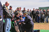 "PRESENTATION OF NATIONAL COLORS TO DRAKE and VANCE"