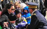"PRESENTATION OF NATIONAL COLORS TO DRAKE and VANCE"