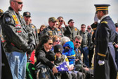 "PRESENTATION OF NATIONAL COLORS TO DRAKE and VANCE"