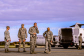 The dignified transfer is not a ceremony; rather, it is a solemn movement of the transfer case by a carry team of military personnel from the fallen member's respective service.