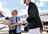 Marine James Prial presented Jeri Heise with some moments.