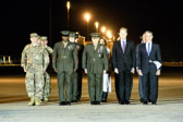 Official Party: Delaware Governor John Carney, Sgt. Maj. of the Marine Corps Ronald Green, Commandant of the Marine Corps General Robert Neller, Acting Secretery of Defense Patrick M. Shanahan, Air Force Lt. Col. Brooks Wilkerson, Deputy Commander, Air Force Mortuary Affairs Operations, Marine Corps Lt. Gen. George Smith.