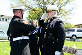 Michael’s fold flag is now presented to the officer of the day