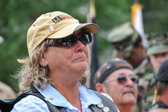 Gold Star Mother Susan McColley whose son,  Marine Sgt. Jonathan E. McColley, died February 17, 2006 serving during Operation Enduring Freedom, assigned to Marine Heavy Helicopter Squadron 464, Marine Air Group 29, 2nd Marine Aircraft Wing, II Marine Expeditionary Force, New River, N.C.; deployed to Djibouti as part of the Combined Joint Task Force-Horn of Africa; when two CH-53 helicopters crashed into the Gulf of Aden in the vicinity of Ras Siyyan, northern Djibouti, while flying a training mission in the Godoria Range area. Also killed were Marine 1st Lt. Brandon R. Dronet, Sgt. James F. Fordyce, Lance Cpl. Samuel W. Large Jr., Sgt. Donnie Leo F. Levens, Cpl. Matthieu Marcellus, Lance Cpl. Nicholas J. Sovie and Capt. Bryan D. Willard; and Air Force Senior Airman Alecia S. Good and Staff Sgt. Luis M. Melendez Sanchez.