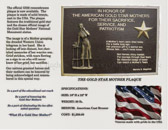 Gold Star Mothers National Monument Foundation<br />84 Westbrook Road<br />Moorestown, NJ 08057<br />856-235-6918 | 610-328-1557