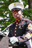Sergeant Major of the Marine Corps Carlton W. Kent addresses the audience on the 70th anniversary of Gold Star Mothers Day.