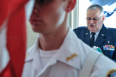 Dover Air Force Base Chaplain Major Cavens leads with the invocation prayer