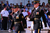 The changing of the Guard took place just before the wreath laying ceremonies began.