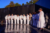 Gold Star Mother Chaplain Sue Pollard leads the Mothers in a moment of silence and prayer.