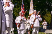 Veterans of Foreign Wars National Guard leads in with our National ensign.