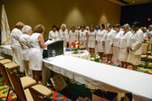 Installing Chaplain Norma Luther leads the prayer