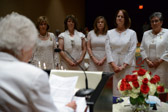Installation of New Officers: Jennifer Jackman, National President; Cindy Kruger, National First Vice President & National Legislative Chair; Candy Martin, National Second Vice President and National Historian; Cindy Tatum, National Recording, Corresponding Secretary and National Publications Officer; Maria Martens, National Treasurer; Sue Pollard; National Chaplain; Mona Gunn, National Service Officer and Banner Guard;  Lorna Harris, National Flag Guard;  Ann Davis: National VAVS Representative and  Becky Christmas, National Sergeant-at-Arms, National Parliamentarian and National Community Service Chairman.
