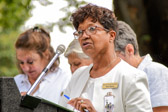 Gold Star Mothers Chaplain Ann Davis with the invocation.