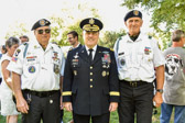 VVA Chapter 67 member George Brown, General Mark A. Milley, 39th Chief of Staff of the Army and Ray Stankus.