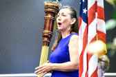 Our soloist was Angela Malek singing “I Carry Your Heart”
