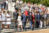 Becky Christmas, National President along with her husband Brad present wreath at the Tomb of the Unknowns