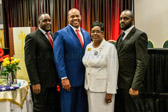 Mona Gunn National President American Gold Star Mothers, Inc. and her three sons.