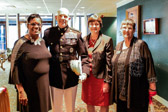 Gold Star Mothers National President Mona Gunn with Marine Corps 38th Commandant General David Berger, his wife and Gold Star Mother, 1st Vice President Cindy Tatum