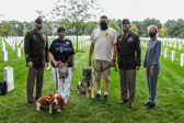 General James C. McConville Chief of Staff of the Army, Cindy Tatum American Gold Star Mothers Inc. National President with Linus, her husband Gold Star Father Andy Tatum with Millie, Michael A. Grinston 16th Sergeant Major of the Army and his wife.