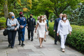 Walking to Tomb Of The Unknowns for wreath laying ceremony