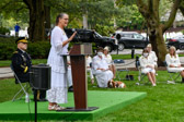 Gold Star Mother Pam Stemple National Service Officer and a Veterans herself reads the Presidential Proclamation