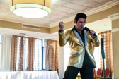 Red-White and Blue Suede Shoes Night In Memphis With Elvis