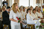 PNP Cindy Chip places Red Roses in Honor of Beloved Past National Presidents Emogene Cupp (7/1/2019) and Terry Ophelia Davis (11/23/2020).