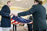 Flag Folding Ceremony ~ Gold Star Dads and Brothers.  Andy Tatum, Nic Tatum, Steven Tatum, LJ Emerson, Jim Fleming