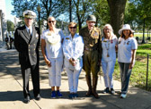 Some Honor Flight greeters with our Gold Star Moms