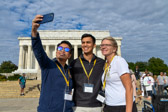 Taking selfie is Kim Mitchell VSO Liaison, Gold Star Mothers National President Sarah Taylor and Naval Academy Cadet Peter Verrier