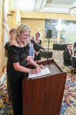 Sarah signing agreement with the Society of the Honor Guard, Tomb of the Unknown Soldier.