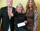 Sarah and her Gold Star Moms just received a generous check from Dennis Cardwell, Vietnam Vet