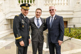 General James C. McConville, Chief of Staff of the United States Army with Major General Peter M. Aylward (USA Ret) with his Son