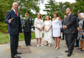 Richard Azzaro, Founder, Society of the Honor Guard, Tomb of the Unknown Soldier explains the story of Sergeant Edward Younger, the man given the task of making the selection for the Tomb of the Unknown Soldier, he carried a spray of eleven white roses, “Society’s Never Forget Bouquet”, with which to mark the chosen casket.