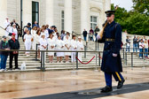 Gold Star Mothers await the start of their wreath laying ceremony.