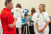 During the start of the American Gold Star Mothers Convention the local news outlet did some interviews of our Gold Star Moms who were writing letters to our troops, then packaging bags of goodies to send to them.