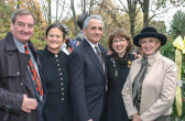 George Dickie, AIA ASLA, the landscape architect, Mr. & Mrs. Anthony J. Principi, Chair and Founder: Diane Carlson Evans, Vietnam, 1968-69 (Army Nurse Corps) and Sculptor: Glenna Goodacre.