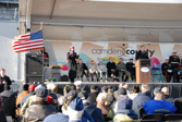 Troy Collins, President, Battleship New Jersey Museum & Memorial giving his remarks.