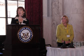 Chair and Founder Vietnam Women's Memorial, Diane Carlson Evans, Vietnam, 1968-69 (Army Nurse Corps) getting the ceremonies started