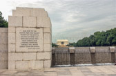 The memorial honors the 16 million who served in the armed forces of the U.S. during World War II, the more than 400,000 who died, and the millions who supported the war effort from home. Symbolic of the defining event of the 20th Century, the memorial is a monument to the spirit, sacrifice, and commitment of the American people to the common defense of the nation and to the broader causes of peace and freedom from tyranny throughout the world. It will inspire future generations of Americans, deepening their appreciation of what the World War II generation accomplished in securing freedom and democracy. Above all, the memorial stands as an important symbol of American national unity, a timeless reminder of the moral strength and awesome power that can flow when a free people are at once united and bonded together in a common and just cause. The Second World War is the only 20th Century event commemorated on the National Mall’s central axis.