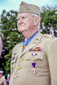 CMOH Captain James M. Burt at Memorial Day Program, Beverly Hills M.S. Upper Darby, PA 5-24-2001