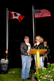 Hal and Maddy Laffin reading the names of the fallen