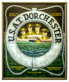 The Story: It was the evening of Feb. 2, 1943, and the U.S.A.T. Dorchester was crowded to capacity, carrying 902 service men, merchant seamen and civilian workers.<br />Once a luxury coastal liner, the 5,649-ton vessel had been converted into an Army transport ship. The Dorchester, one of three ships in the SG-19 convoy, was moving steadily across the icy waters from Newfoundland toward an American base in Greenland. SG-19 was escorted by Coast Guard Cutters Tampa, Escanaba and Comanche.