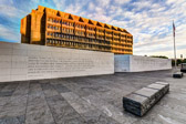 Granite Walls<br />White granite from Bethel, Vermont frames the northwest and southeast perimeter of the American Veterans Disabled for Life Memorial. The words of Presidents George Washington and Dwight D. Eisenhower, both great military leaders and veterans, cut to the heart of the Memorial's mission.