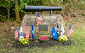 This 1966 monument to the men of Delaware County who had fought in the early days of the Vietnam War sits just off southbound Route 202 at Hillman Drive, in the parking lot of a now-closed bank branch.  On a very cold and windy day in early November 2012 a group of Veterans paid tribute to our fallen Vietnam Veteran Brothers and Sisters.